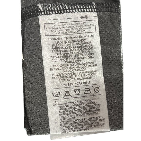 Adidas Black Crewneck T-Shirt XL With White Stripes On Sleeves 79h - Picture 3 of 5